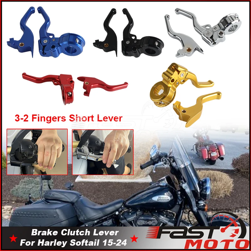 Мотоциклетный короткий рычаг сцепления Easy Pull для Harley Softail Low Rider ST FXLRST FXLR FXLRS FLSTN/I FLDE