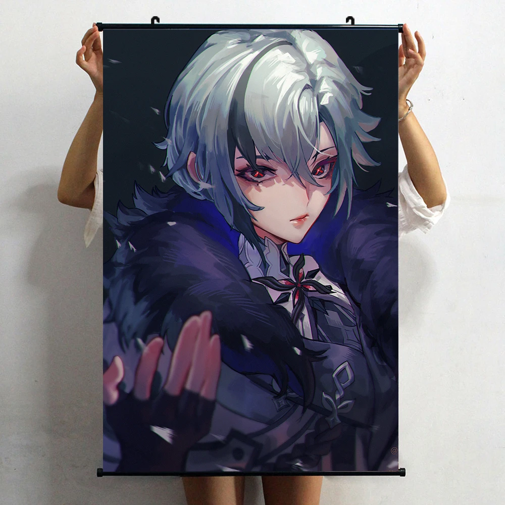 

Аниме игра Genshin Impact Nilou Косплей девочки Persona 3D Печатный настенный постер прокрутка домашний декор художественные подарки