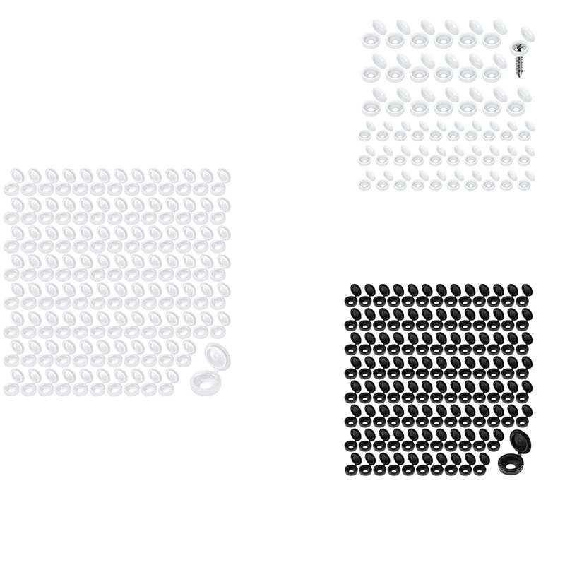

Hinged Screw Cover Caps, 100Pcs Plastic Screw Protection Covers, Fold Screw Snap Covers Washer Flip Tops