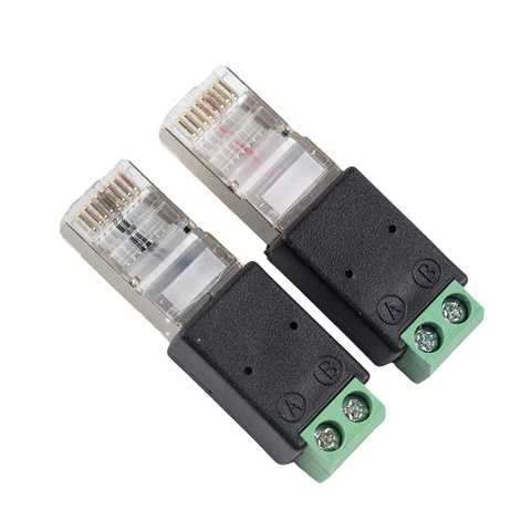 Преобразователь RJ45 в RS485 Адаптер терминала RJ45 Адаптер RJ45 в RS485 Кристаллическая головка к терминалу