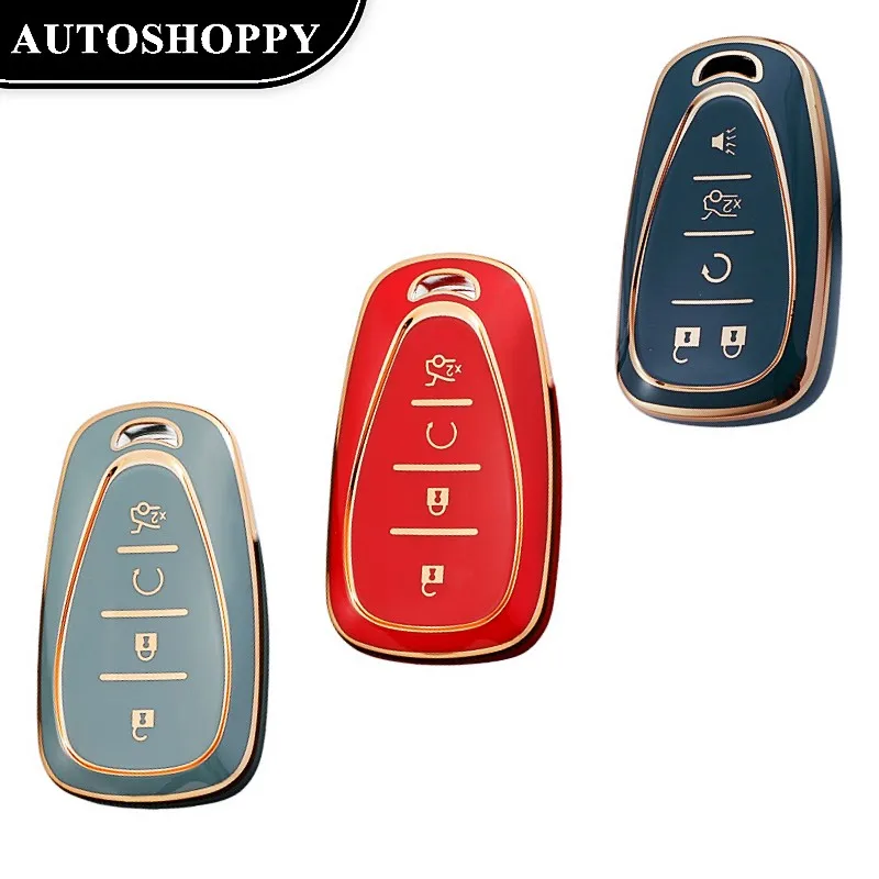 

4/5Button Waterproof TPU Car Key Case Cover For Chevrolet Chevy Malibu Camaro Cruze Traverse Spark Equinox Sonic Volt Shell
