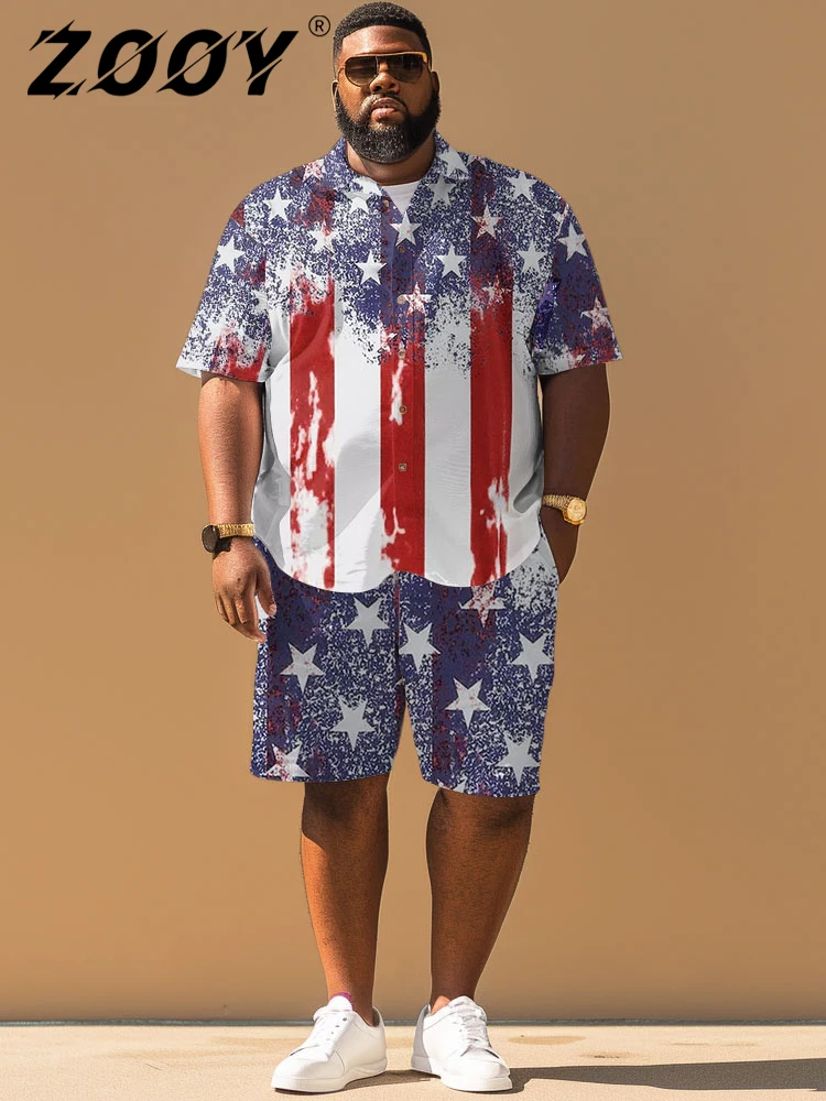 Мужская рубашка с коротким рукавом и шорты