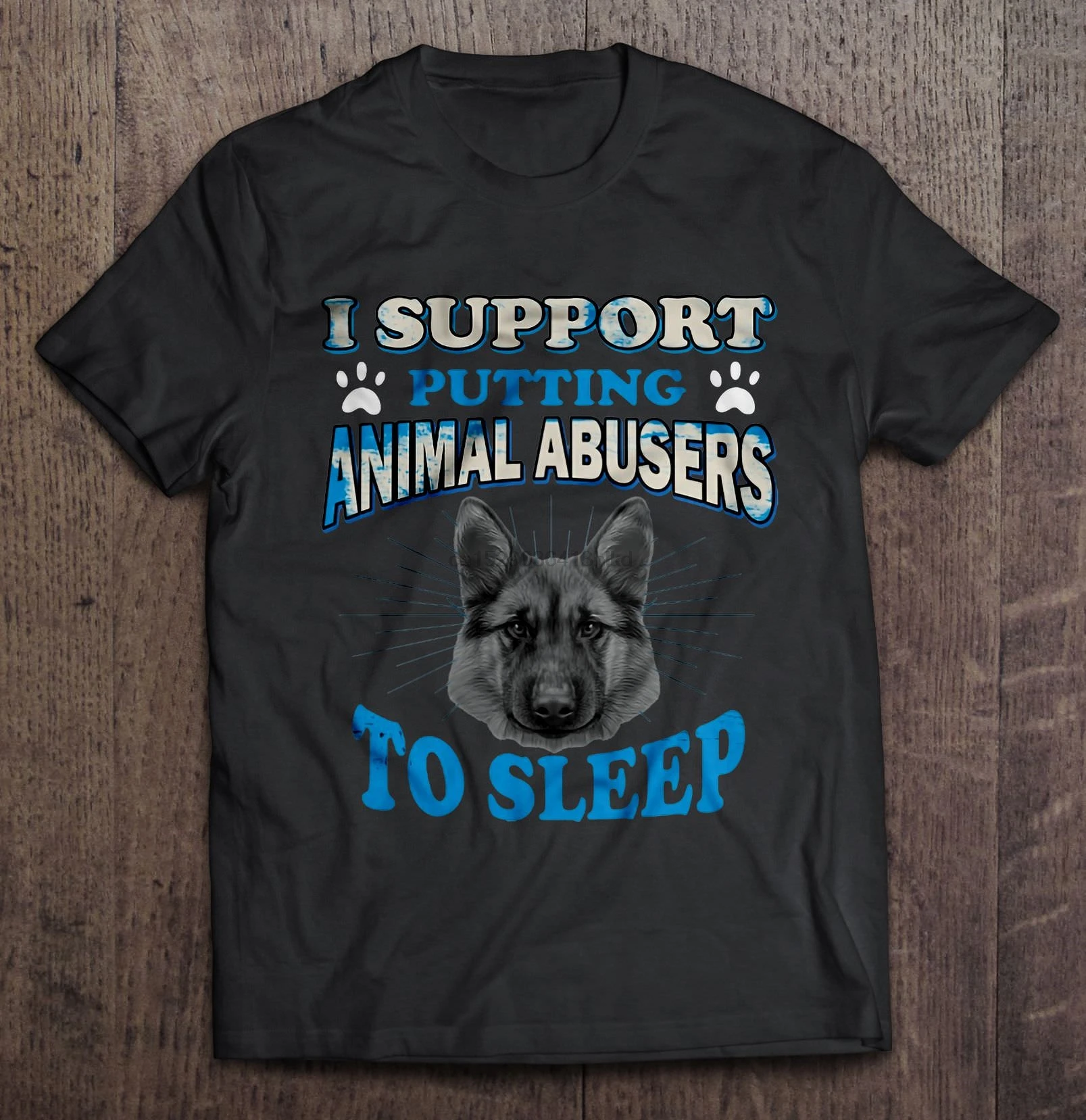 Мужская футболка I Support put Animal abuser To Sleep немецкая овчарская версия женская мужская |