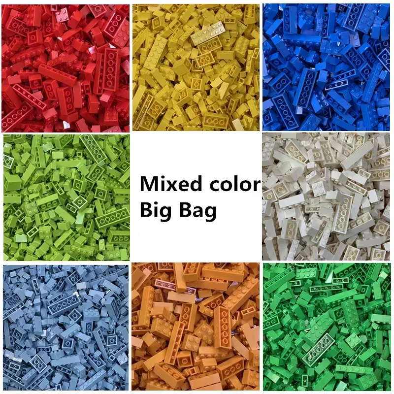 

Большая сумка DIY строительные блоки толстые кирпичи смешанные цвета совместимые с известным брендом образовательные игрушки многоцветные