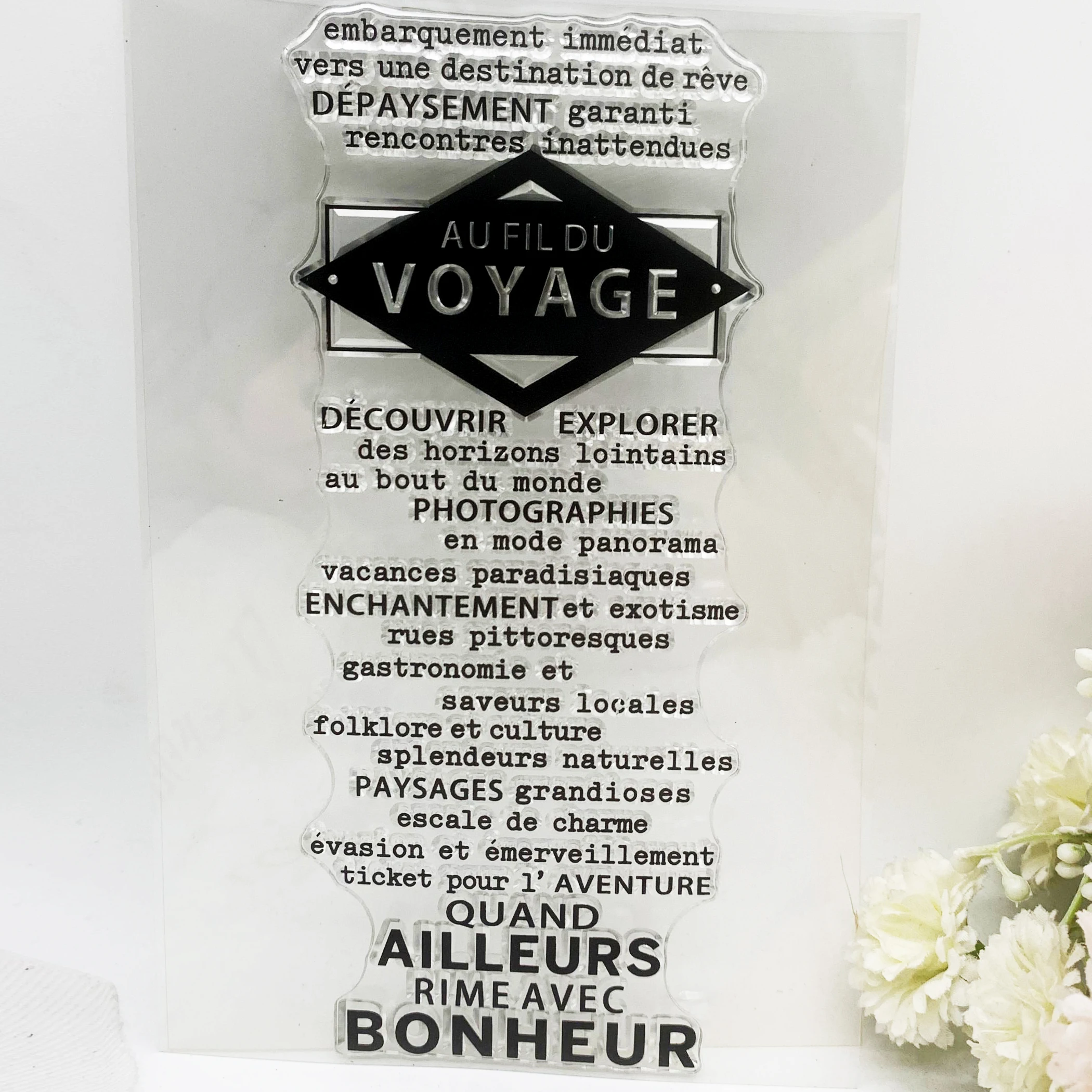 Прозрачная силиконовая искусственная кожа с надписью листы скрапбукинг своими