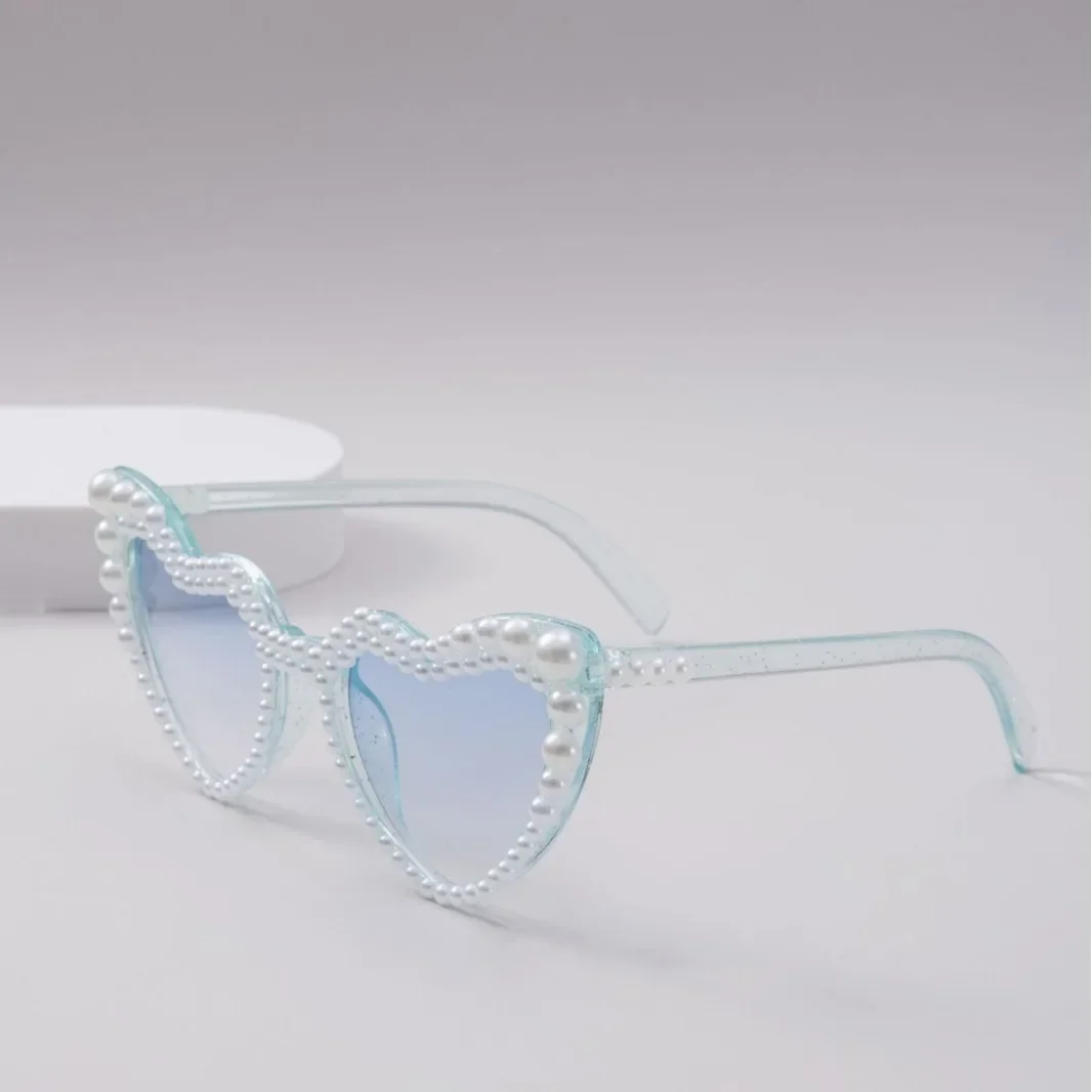 Новые модные жемчужные солнцезащитные очки для женщин вечерние линзы в форме