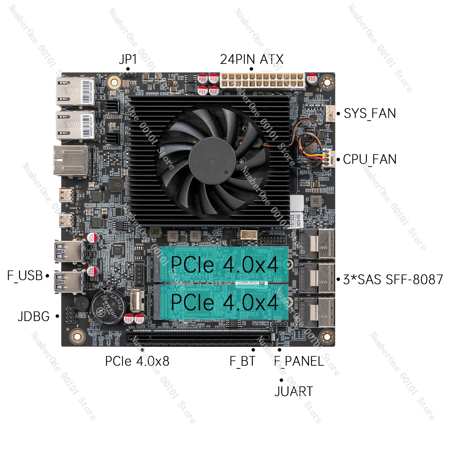 Фото Комплект материнских плат Ultra 9 285H/7 255H/5 225H со встроенным процессором для NAS, специализированный компьютерный DIY-комплект №2