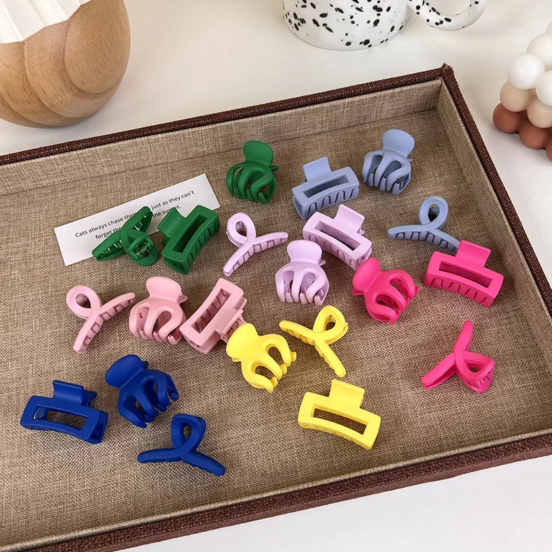 

3pcs/Lot Girls Cute Matte Macaron Hair Claws Women Lovely Hair Clips Hairpins Headbands Kids Fashion Hair Accessories