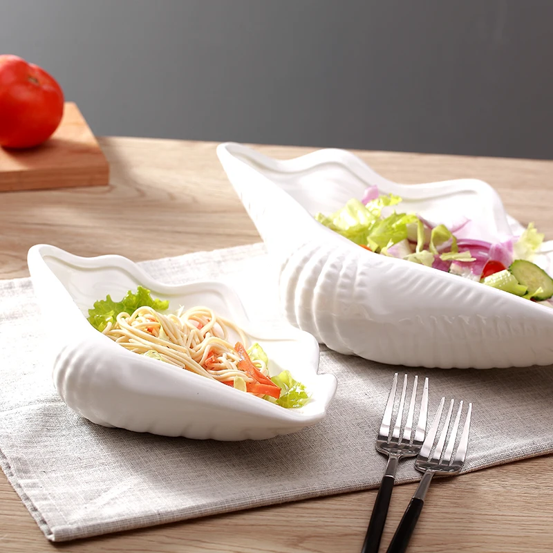 

Белая керамическая тарелка для закусок, блюдо для стейка, столовая посуда неправильной формы для макаронных изделий, столовая посуда, десер...