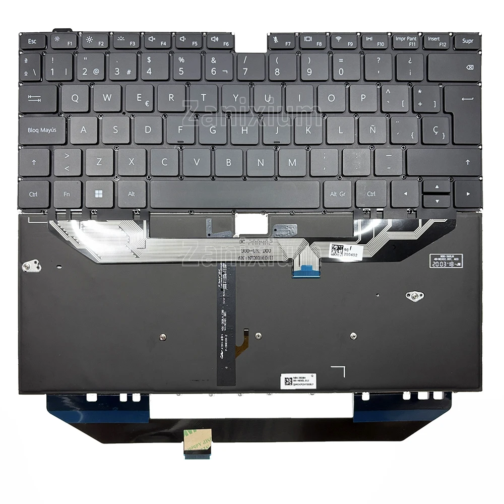 Фото Испанская клавиатура с подсветкой для HUAWEI MateBook X Pro MACH-W19 MACH-W29 MACH-W09 MACH-W19B MACH-W19C MACH-WX9,MACHR-W19L MACHR-W29,MACHC-WAH9LP MACHC-W19C MACHC-W29BL MACHC-WAE9LP,MateBook X Pro MACHD-WFE9 №1
