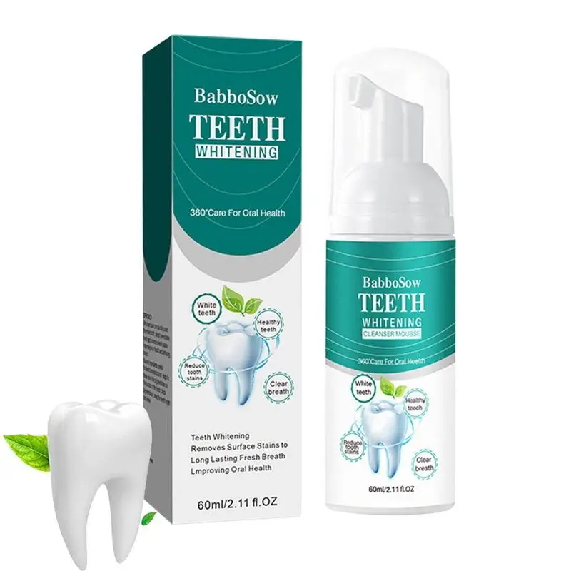 

Deep Cleaning Foam Toothpaste Stain Removal Mousse Toothpaste 60ml Intensive Teeth Cleansing Mousse Stain Removal 3D White