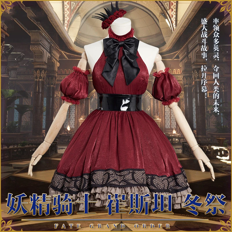 

Anime Game Fate/Grand Order FGO Tristan Fairy Knight Winter Festival Dress Cosplay Costume Women Halloween Free Shipping 2022New