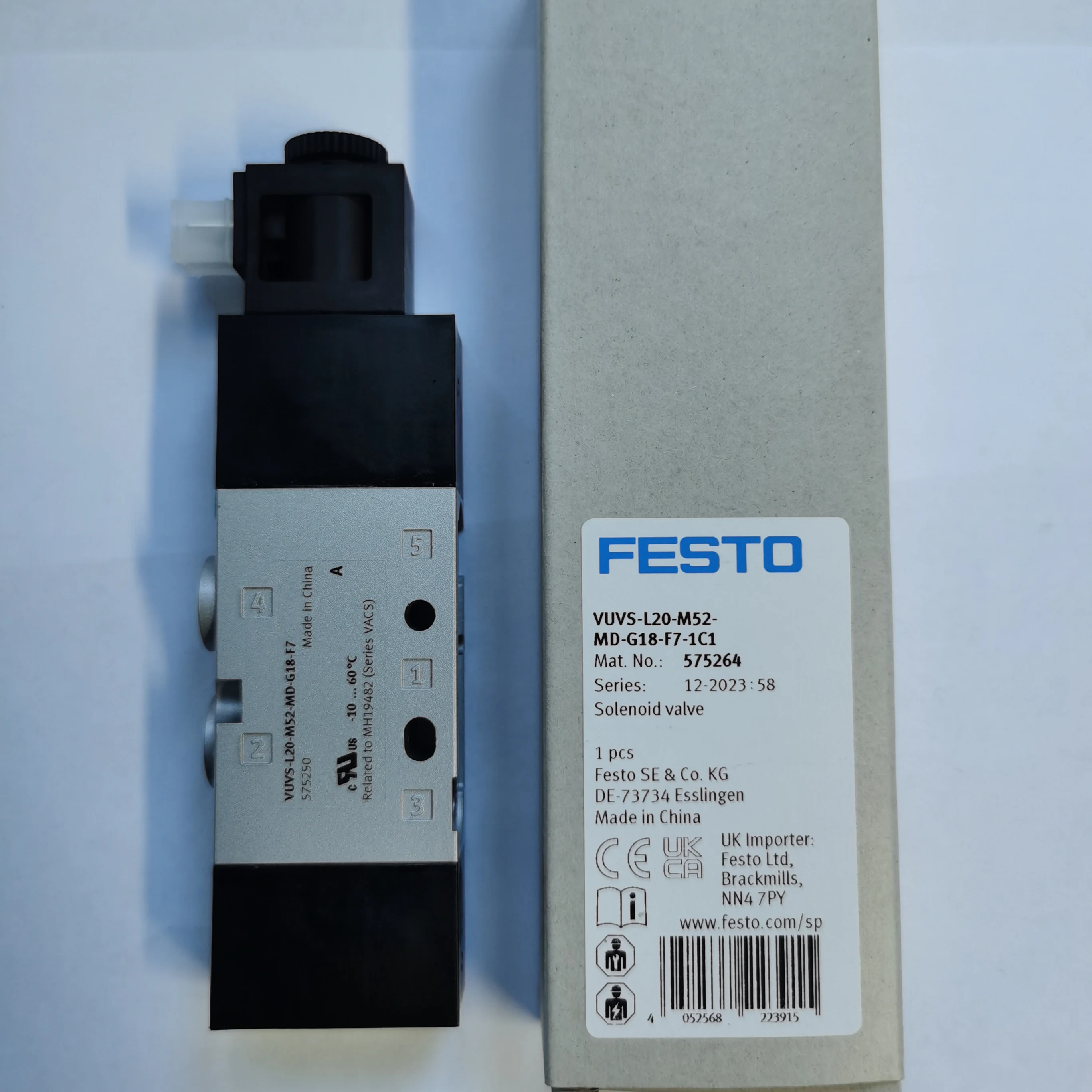 Фесто VUVS-L20-M32C-MD-G18-F7-1C1 575274 575264 575265 575268 575266 575680 Электромагнитный клапан