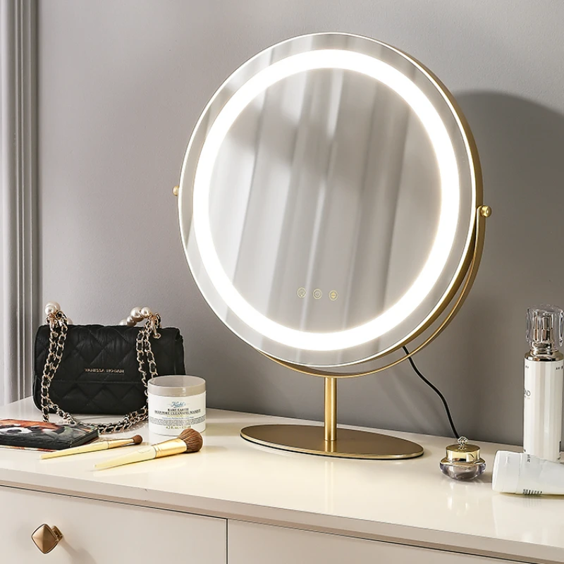 

Led Bedroom Decorative Mirrors Standing Desk Aesthetic Decorative Mirrors Vanity Espejo Redondo House Decoration Luxury YY50DM