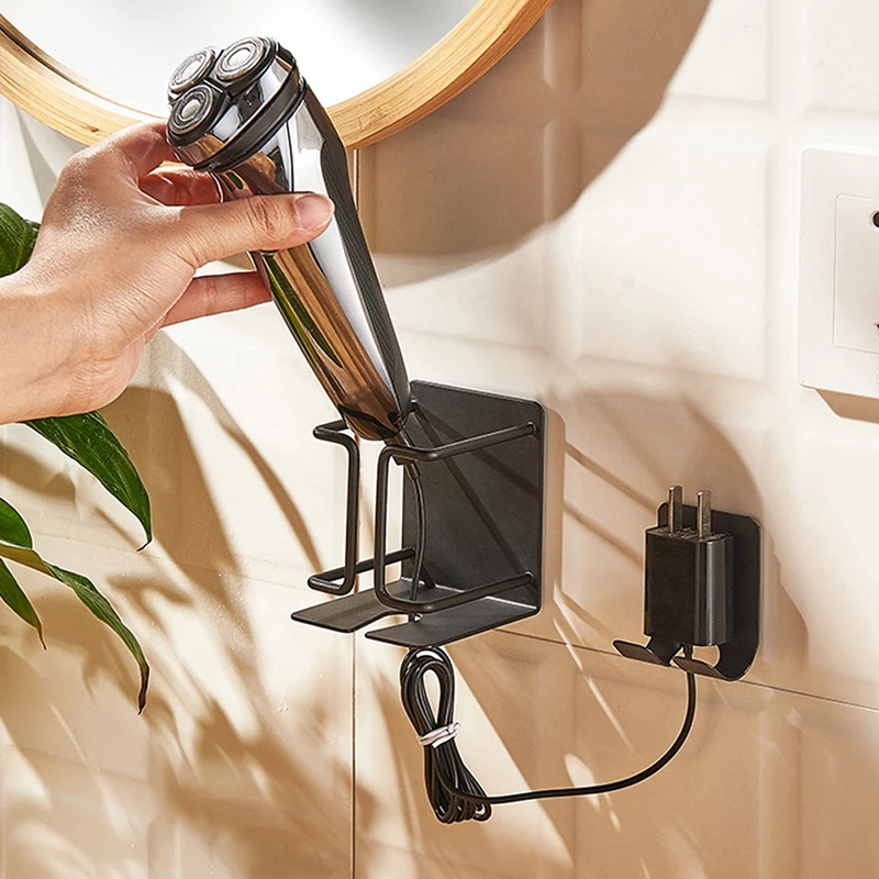 

Razor Shaver Holder Electric Wall Shower Mounted Bathrooms Mount Shaving Stand Organizer Hook Self Adhesive Hanger