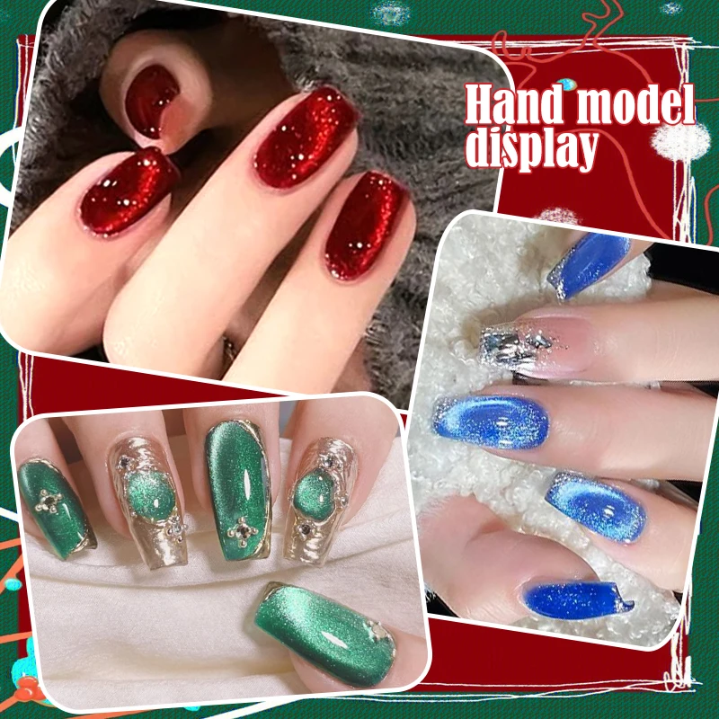 Meet Across 7 мл красный блеск кошачий гель полировка рождественский магнитный