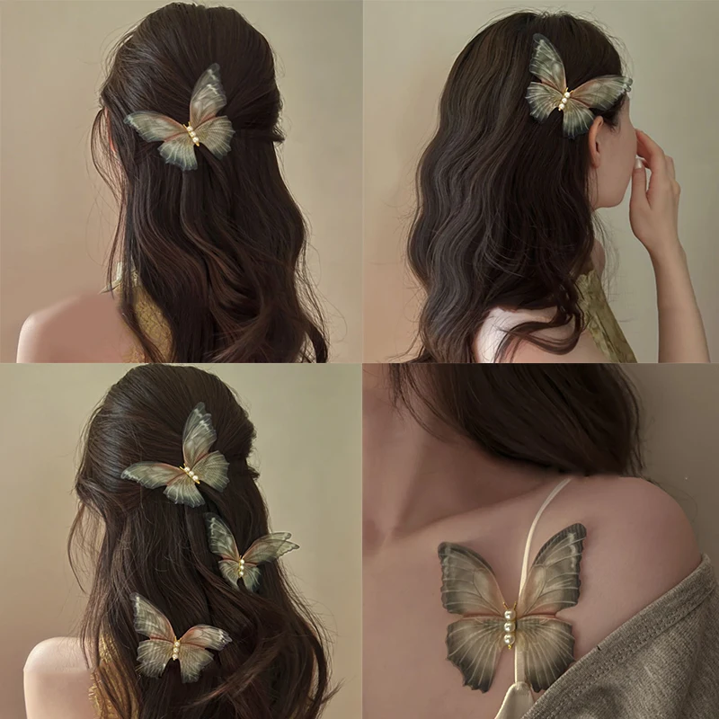 

Жемчужные сетчатые заколки для волос в форме бабочки для девочек свадебные шпильки для волос головной убор заколка заколки для волос женские аксессуары для укладки волос