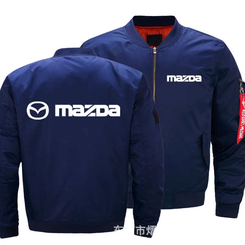

New Autumn Winter Flight Jacket MAZDA Logo Coat Mens Womens Warm Casual Zipper Baseball Jacket mens clothing Harajuku