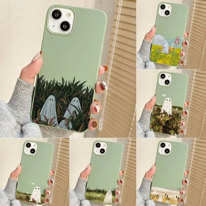 

Cute Ghost Phone Case For Iphone 7 8 Plus X Xr Xs 11 12 13 Se2020 Mini Mobile Iphones 14 Pro Max Case
