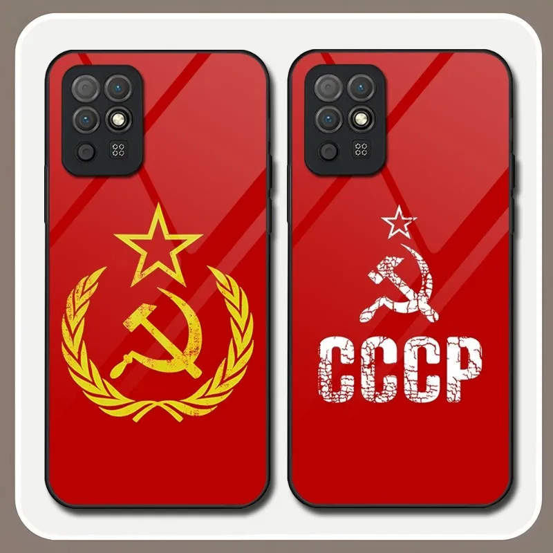 

Vintage USSR CCCP Phone Case Tempered Glass For Huawei P40ProPlus P30 P40 P50 P20 P9 PSmartp Z Pro Plus 2019 2021 Cover