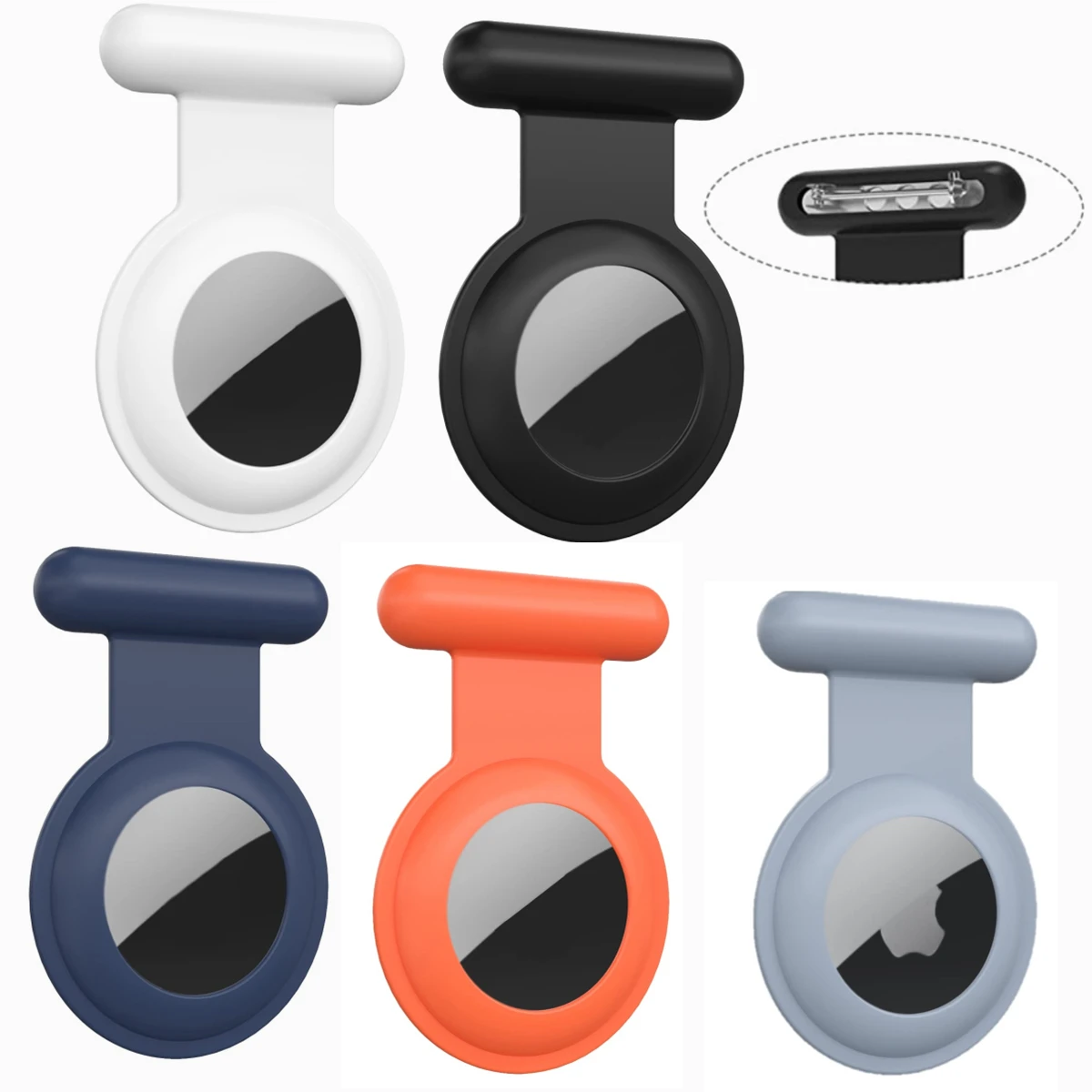 Custodia Nascosta Per Tracker Gps Con Supporto Airtag Per Bambini, Custodia Per Porta Tag Aria In Silicone Spilla Nascosta Pin Accessori Airtag, Spill