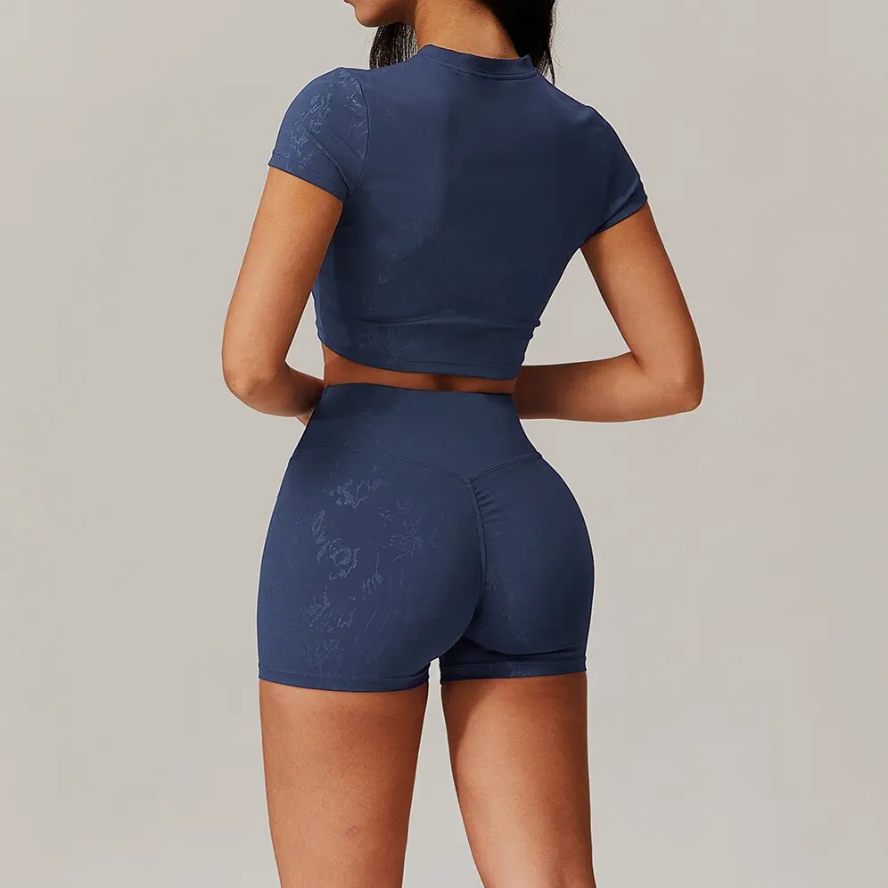 Женские спортивные шорты роскошные укороченные топы рубашки леггинсы уличные