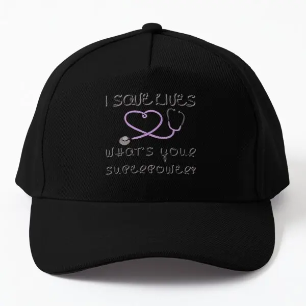 

I Save Lives Superpower Baseball Cap Hat Casual Summer Czapka Solid Color Fish Black Sun Outdoor Bonnet Spring Casquette