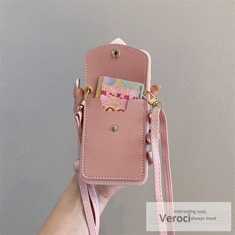3D Love Heart Wallet Leather Crossbody Lanyard Phone Case For iPhone 15 16 13 14 12 Pro Max X XS Cover Bag Plus