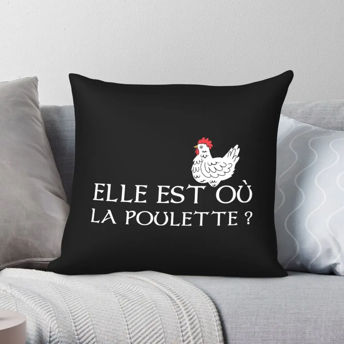 

Kaamelott Where's The Chick Square Pillowcase Polyester Linen Velvet Pattern Zip Decor Pillow Case Home Cushion Cover