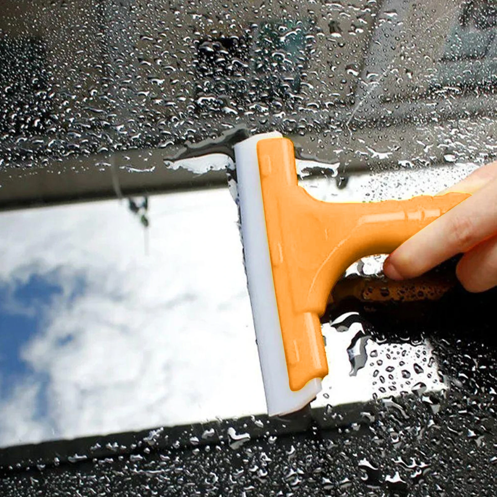 

Shower Squeegee With Non-Slip Handle Heavy-Duty Window Squeegee Cleaning Brush For Toilet Glass Doors Squeegee Water Remover
