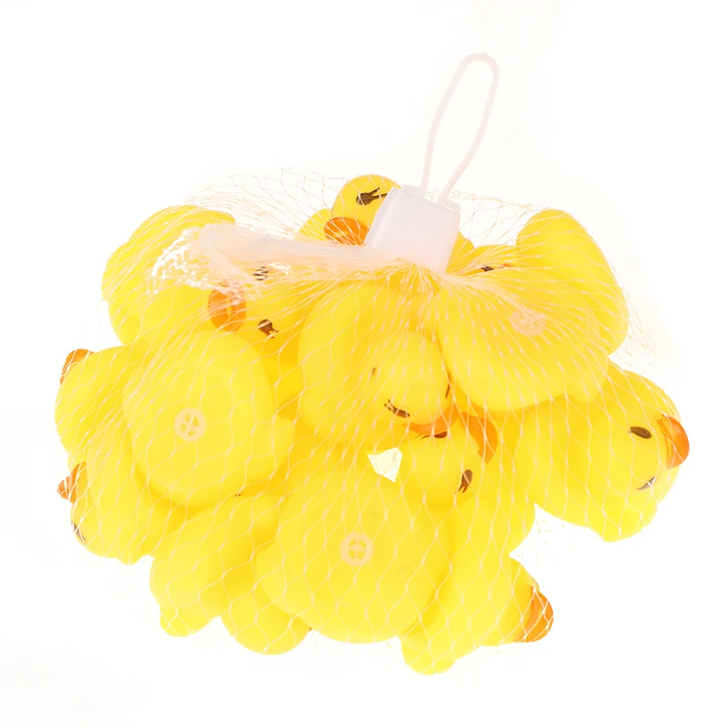 

20Pcs/Pack Baby Bath Toys for Newborn Gift Bathroom Rubber Small Yellow Duck Bathing Playing Water Kawaii Squeeze Float Ducks