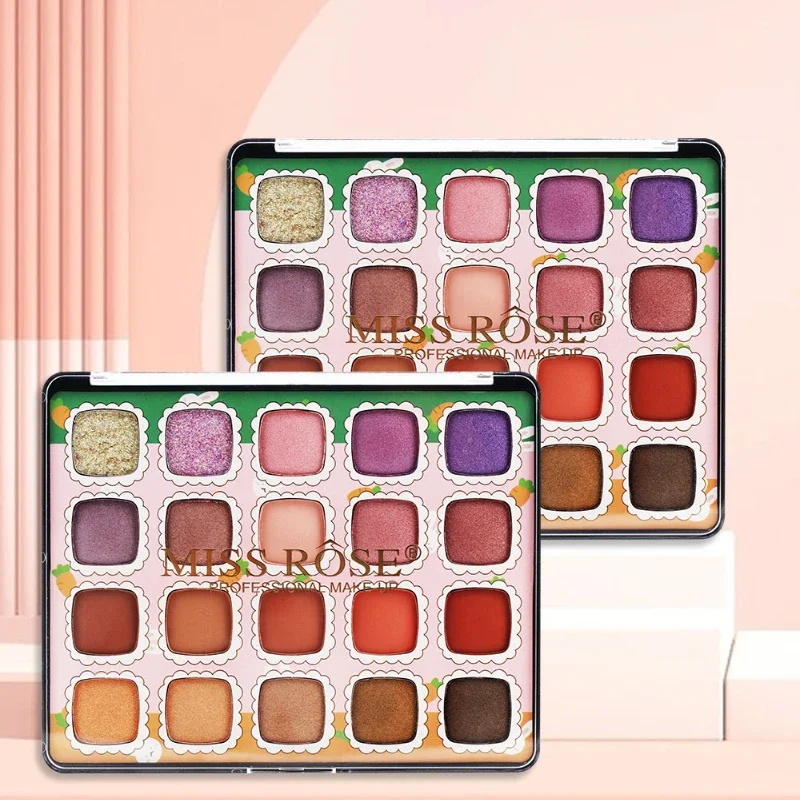 Высокое качество MISS ROSE 20 цветов алмазная телесная палитра теней для век пигмент