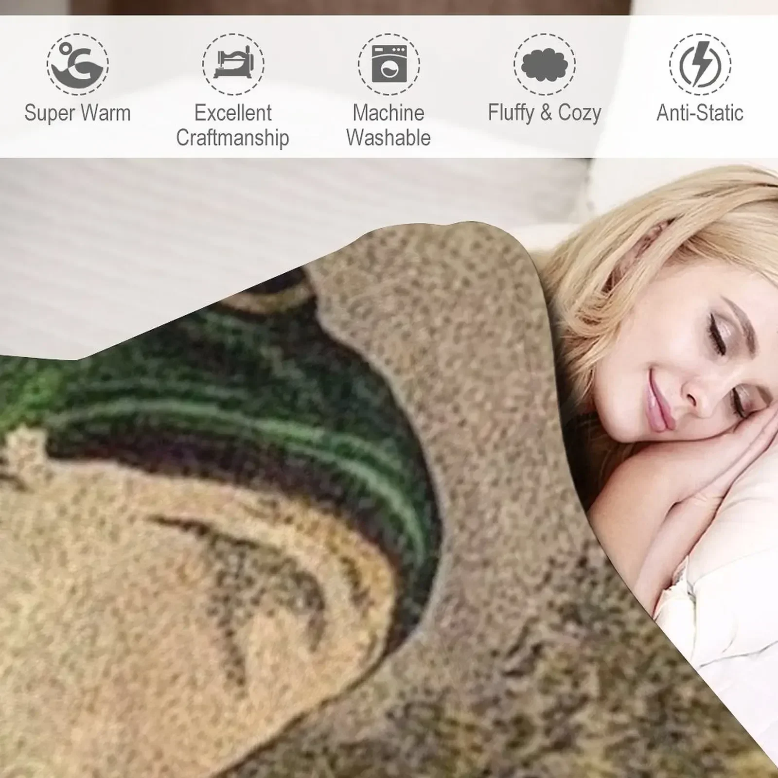 Лягушка С БАНЖО ВИНТАЖНАЯ ИЛЮСТРАЦИЯ - Декоративное одеяло ARTIST UNKNOWN