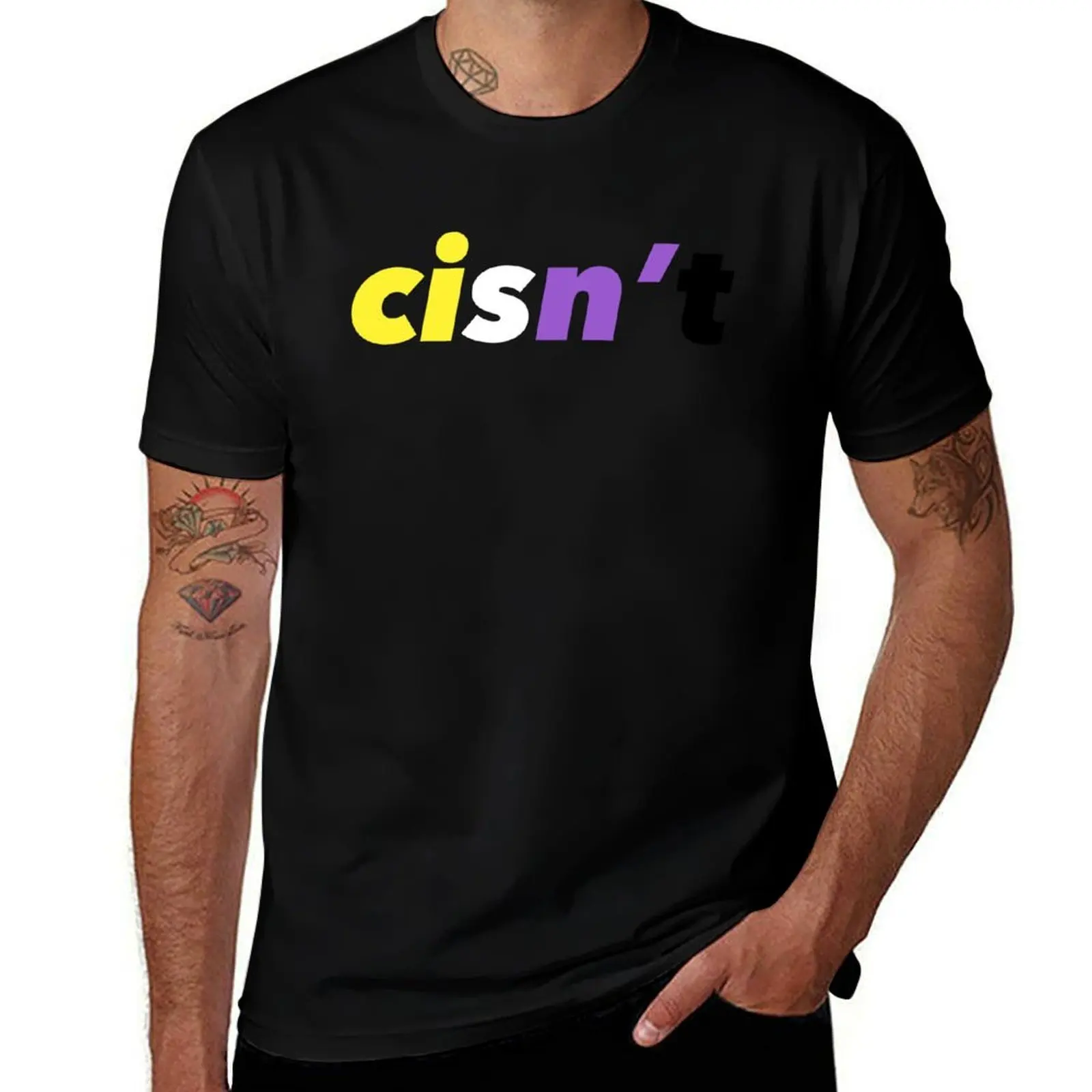 Фото Футболка Cisn't (с флагом нетрансгендерного сообщества) больших размеров, универсальная модель. №1