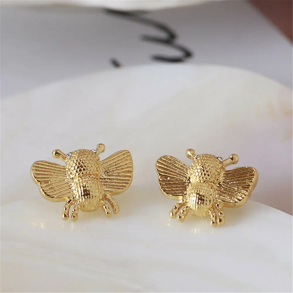 

New York Gold Plated Bee Stud Earrings