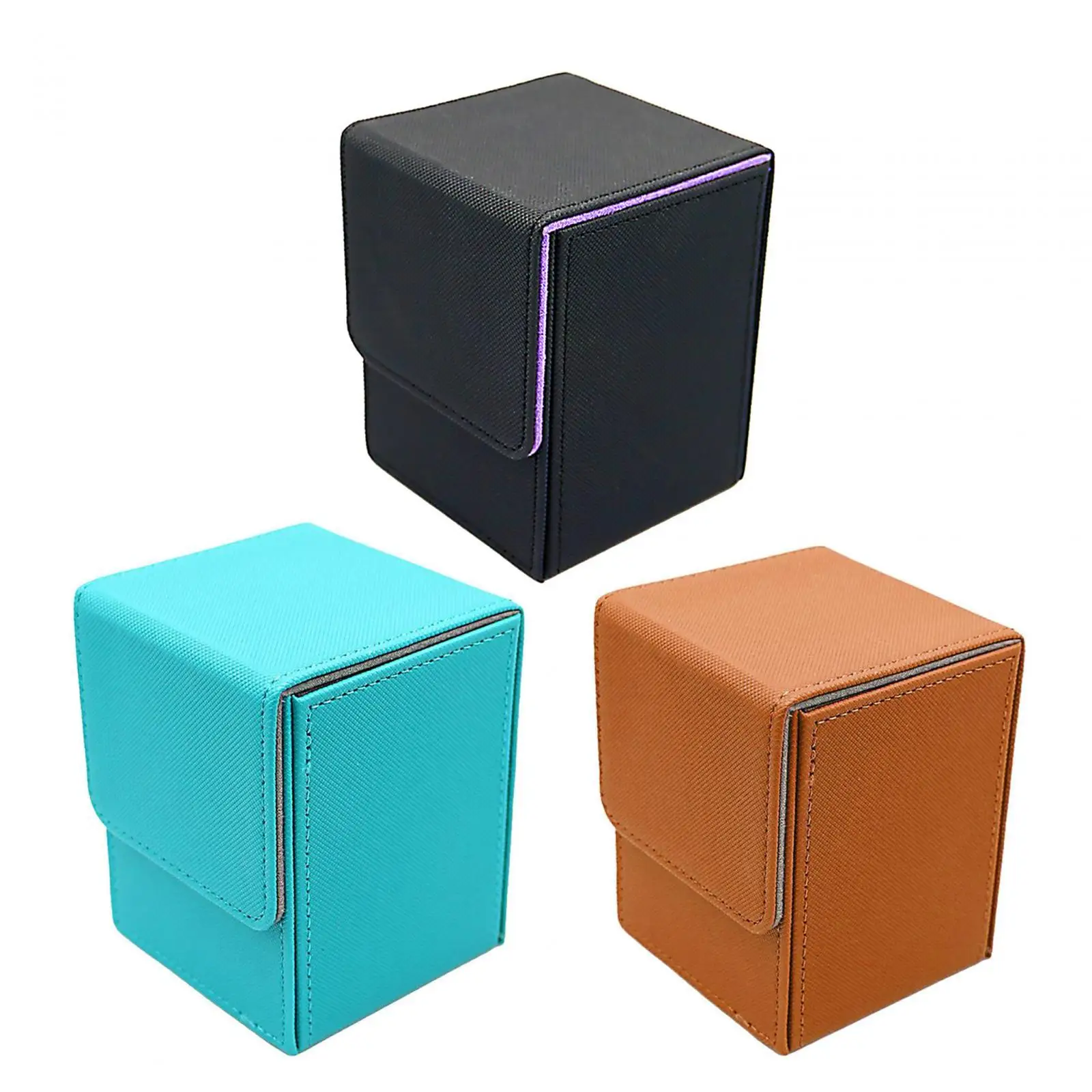

Trading Card Deck Case Container Collectible PU Leather Kids Children 100+ Cards Gathering Card Toy Protective Game Card Case
