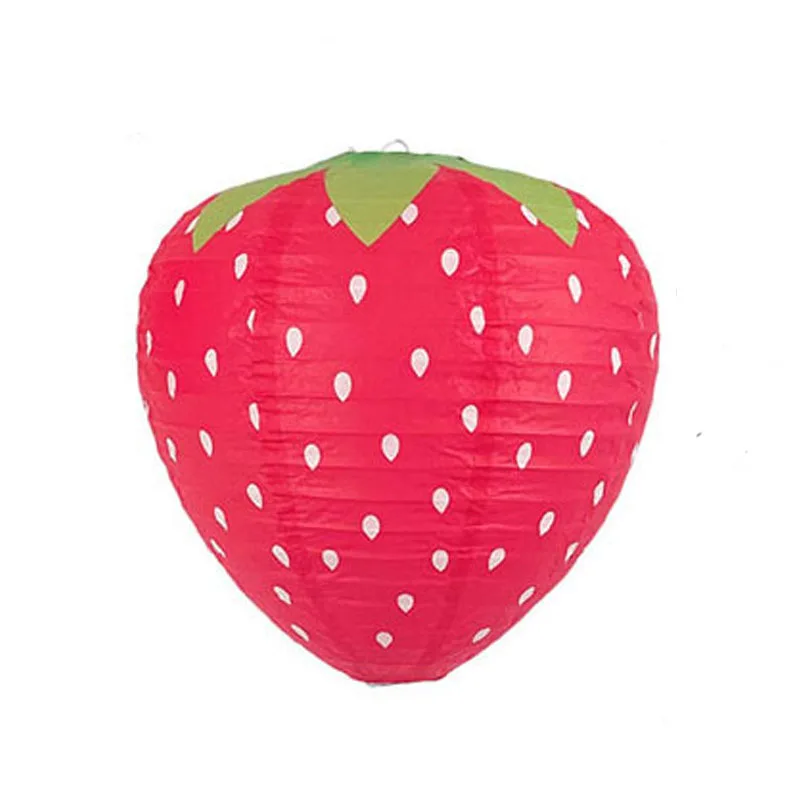 

Розовый бумажный фонарь клубника