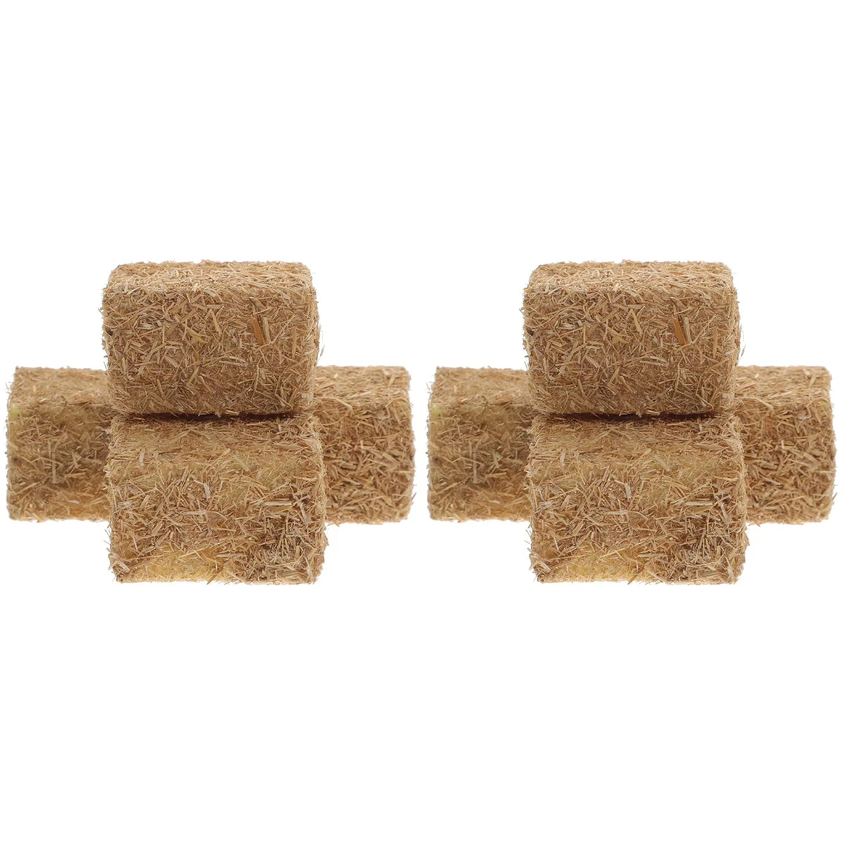

8 Pcs Mini Haystack Educational Toys Ornament Garden Scene Adornment Model Yard Hayrick Wood Layout Prop Decor Fake Child