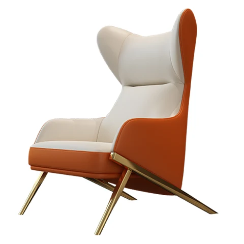 Роскошный кожаный стул для отдыха в стиле постмодерн, кожаный диван в скандинавском стиле, Гонконгский стиль, неотигровый стул