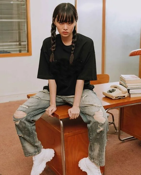 Teenage Jeans Street Retro Men's American Casual Wash Do Old Straight Holes Jeans