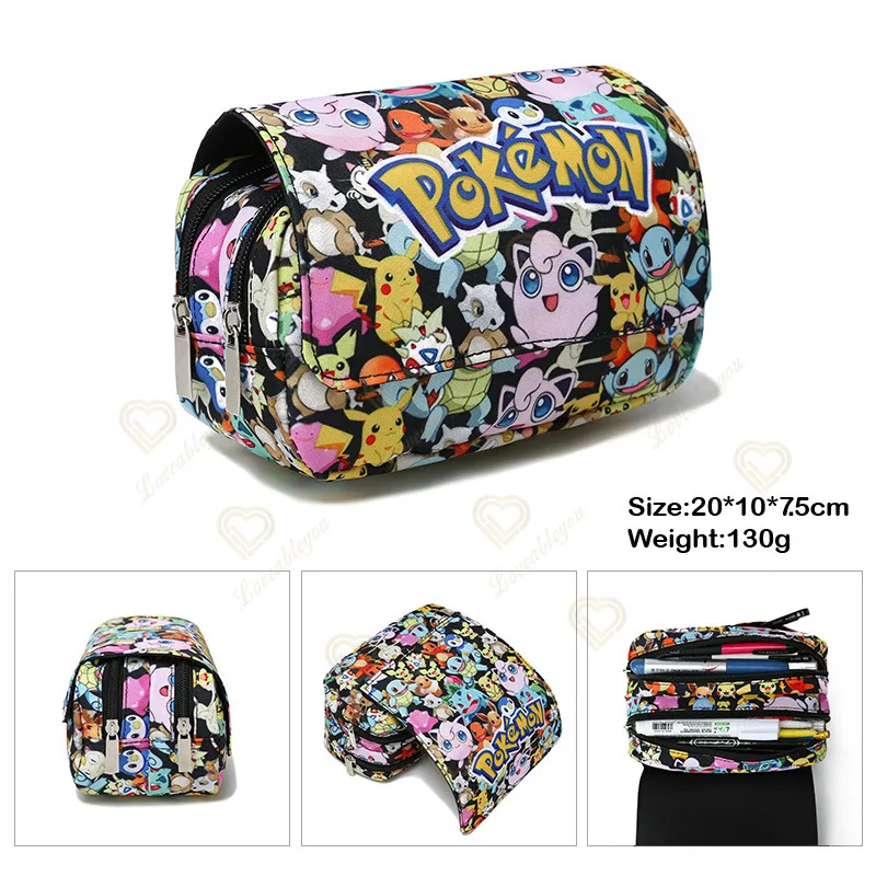 

Pencil Case Kawaii Pikachu Pokemon Papeleria Cases Korean Stationery Game Pencilcase Pouch Bags