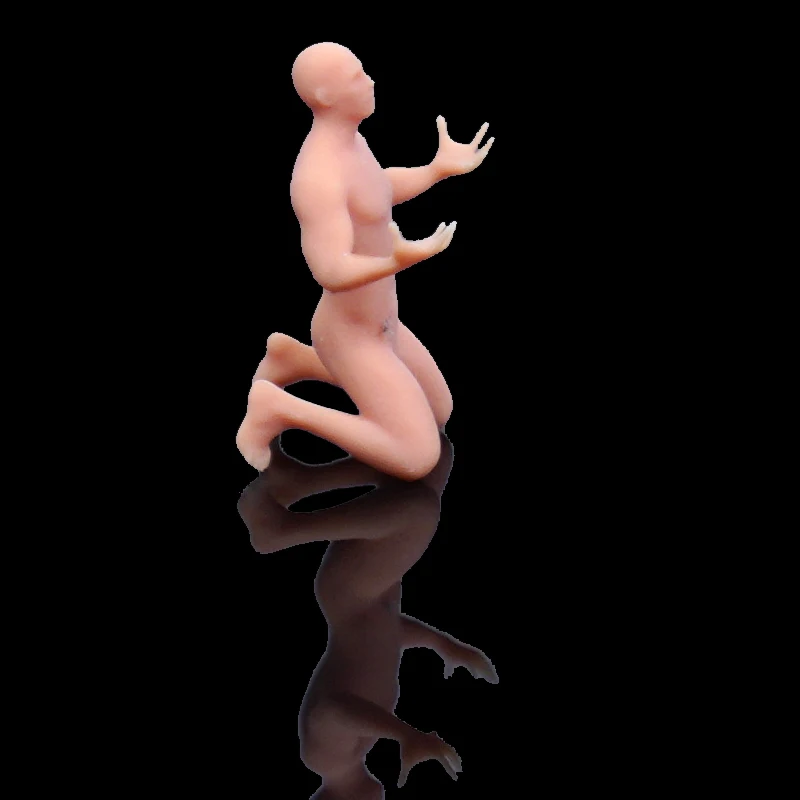 1/64 фигура безпомощный кричащий человек миниатюра 1/43 колени вниз модель песочный