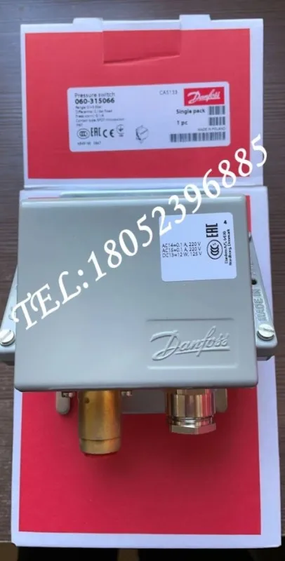 

Danfoss Pressure Switch CAS133 060-315066 Danfoss Pressure Controller Is Genuine.