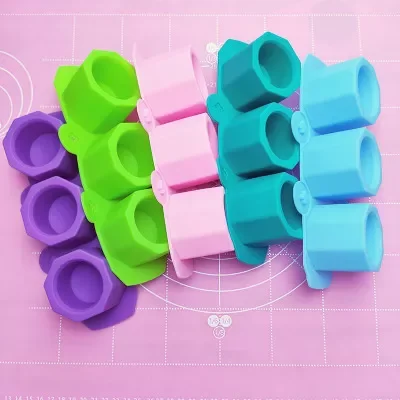 

NEW IN Octagonal Silicone Mold Concrete Fleshy Flower Pot Candlestick Mold Ceramic Clay Diy Crafts Mold Diy Flower Clay Mold