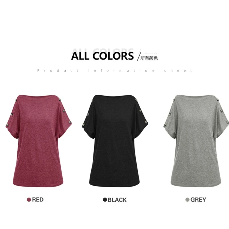 

Женская блузка с коротким рукавом летучая мышь, на пуговицах