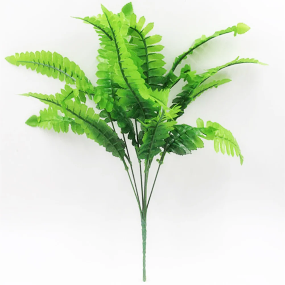 

Hanging Fern Flower Artificial Baskets Decor Outdoor Ferns Faux Leaves Bunch Boston Basket Silk Home