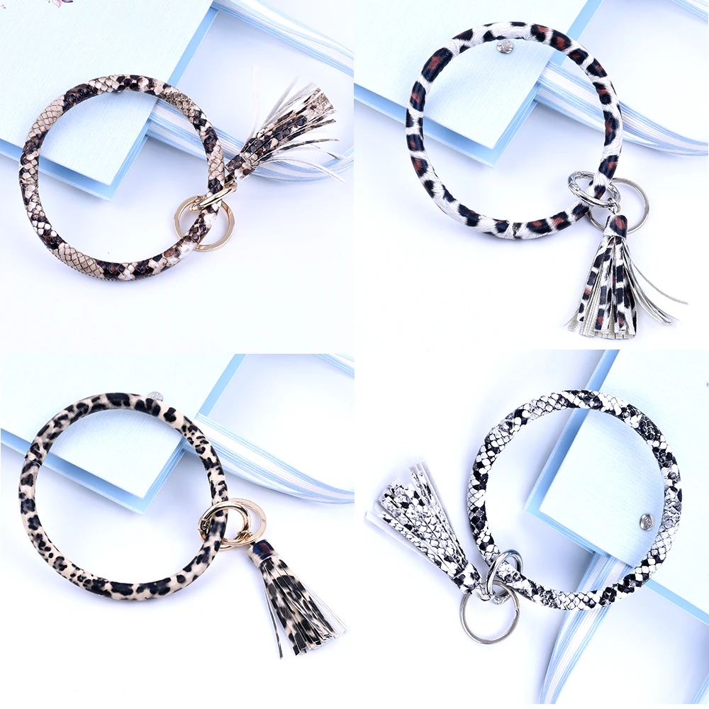 Новый модный многоцветной брелок с кисточками эмаль искусственная кожа о-брелок