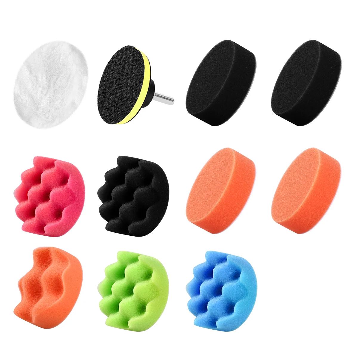 

12PCS Wave Polishing for Car Woolen Buffer Wave Polishing Polishing Buffing Pad Polishing Waxing Buffing Pads Kit