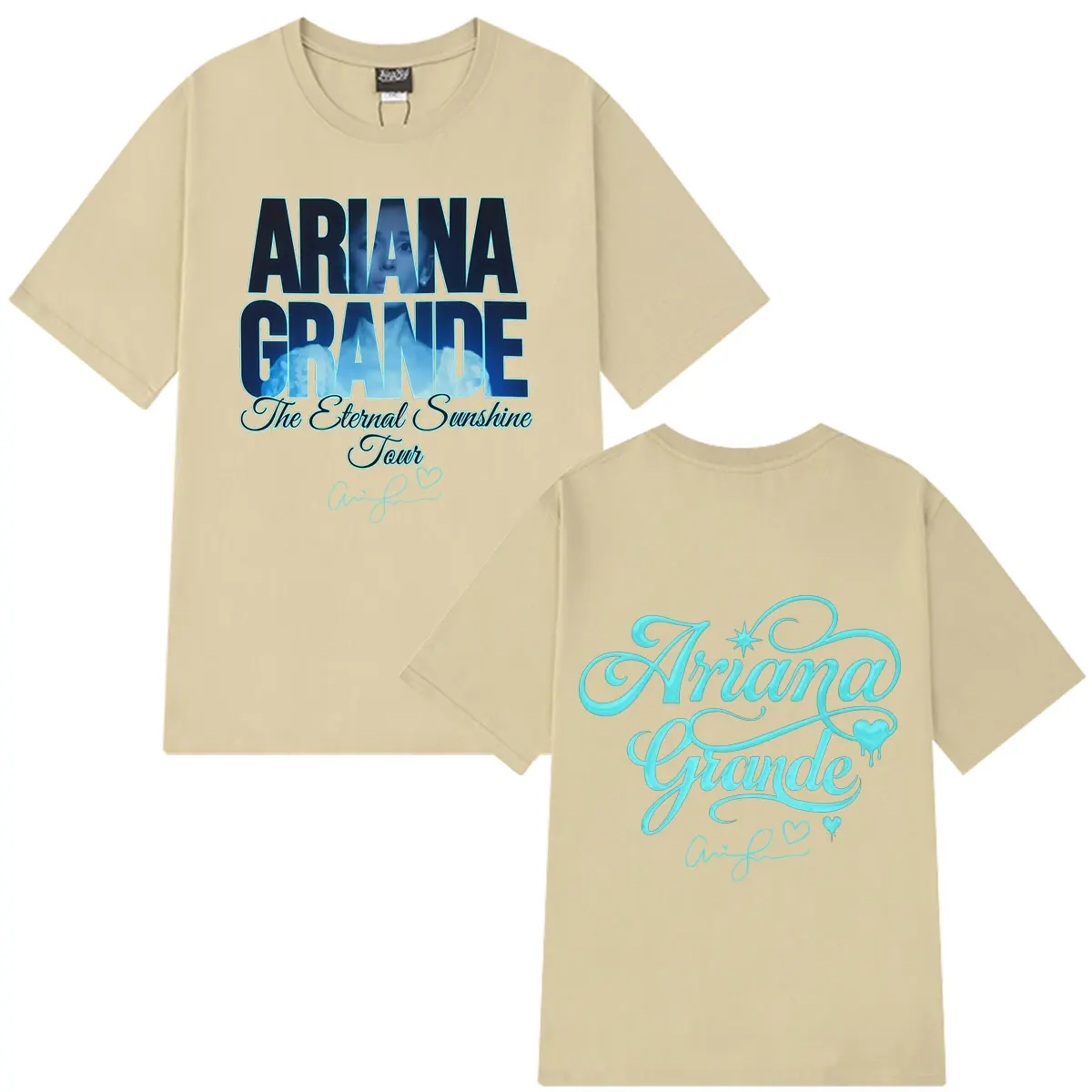 Футболки с принтом Ariana Grande Eternal Sunshine Tour 2026 для мужчин и женщин, винтажные футболки с короткими рукавами, свободные повседневные хлопковые футболки (art.: 3920dbb38f2d2) - 3920dbb38f2d2