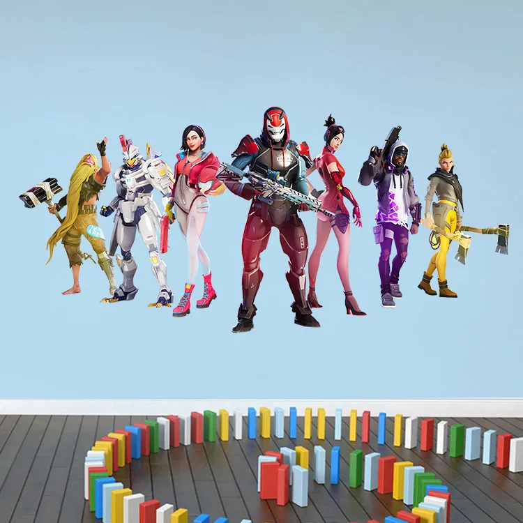 60X40 см Fortnite игровые фигурки настенные наклейки мультфильм граффити водостойкие